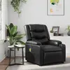 Image de vidaXL Fauteuil de massage inclinable Noir Similicuir