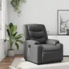 Image de vidaXL Fauteuil de massage inclinable Gris Similicuir