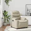 Image de vidaXL Fauteuil inclinable Crème Similicuir