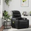 Image de vidaXL Fauteuil de massage inclinable Noir Similicuir