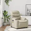 Image de vidaXL Fauteuil inclinable de massage Crème Similicuir