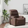 Image de vidaXL Fauteuil de massage inclinable Marron Similicuir