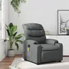 Image de vidaXL Fauteuil de massage inclinable Gris Similicuir