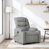Image de vidaXL Fauteuil de massage inclinable Gris clair Tissu
