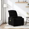 Image de vidaXL Fauteuil de massage inclinable Noir Tissu
