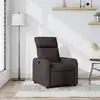 Image de vidaXL Fauteuil inclinable Marron foncé Tissu