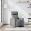 Image de vidaXL Fauteuil de massage inclinable Gris clair Tissu
