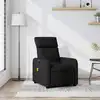 Image de vidaXL Fauteuil de massage inclinable Noir Tissu