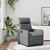 Image de vidaXL Fauteuil inclinable Gris Similicuir