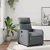 Image de vidaXL Fauteuil de massage inclinable Gris Similicuir