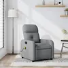 Image de vidaXL Fauteuil de massage inclinable Gris clair Tissu