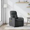 Image de vidaXL Fauteuil de massage inclinable Gris foncé Tissu