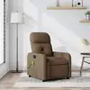 Image de vidaXL Fauteuil de massage inclinable Marron Tissu