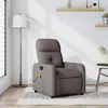 Image de vidaXL Fauteuil de massage inclinable Taupe Tissu