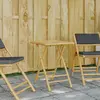 Image de vidaXL Table de jardin pliable 55x55x75 cm bambou