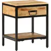 Image de vidaXL Table de chevet avec tiroir Marron 40 x 35 x 50 cm