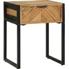 Image de vidaXL Table de chevet Marron 40 x 35 x 50 cm Bois d'acacia massif