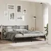 Image de vidaXL Cadre de lit métal sans matelas avec tête de lit noir 193x203cm