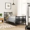 Image de vidaXL Cadre de lit métal sans matelas avec pied de lit noir 75x190 cm
