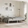 Image de vidaXL Cadre de lit métal sans matelas et tête de lit blanc 193x203 cm