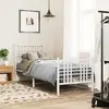 Image de vidaXL Cadre de lit métal sans matelas avec pied de lit blanc 80x200cm