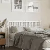 Image de vidaXL Tête de lit de remplacement métal blanc 120 cm