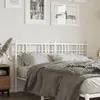 Image de vidaXL Tête de lit de remplacement métal blanc 160 cm