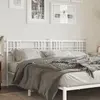 Image de vidaXL Tête de lit de remplacement métal blanc 193 cm