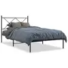 Image de vidaXL Cadre de lit métal sans matelas avec tête de lit noir 100x190cm