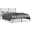 Image de vidaXL Cadre de lit métal sans matelas avec tête de lit noir 140x190cm