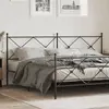 Image de vidaXL Tête de lit de remplacement métal noir 193 cm
