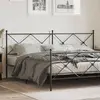 Image de vidaXL Tête de lit de remplacement métal noir 200 cm