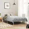 Image de vidaXL Cadre de lit métal sans matelas et tête de lit blanc 100x200 cm
