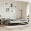 Image de vidaXL Cadre de lit métal sans matelas et tête de lit blanc 183x213 cm