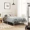 Image de vidaXL Cadre de lit métal sans matelas avec pied de lit blanc 90x190cm