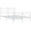 Image de vidaXL Cadre de lit métal sans matelas et pied de lit blanc 120x190 cm