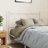 Image de vidaXL Tête de lit de remplacement métal blanc 100 cm