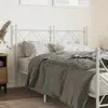 Image de vidaXL Tête de lit de remplacement métal blanc 120 cm