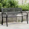 Image de vidaXL Banc de jardin Noir 120 cm Acier