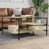 Image de vidaXL Table basse chêne sonoma 100x100x48,5 cm bois d'ingénierie