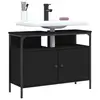 Image de vidaXL Armoire lavabo de salle de bain noir 80x30x60 cm