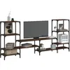Image de vidaXL Meuble TV chêne marron 206,5x28,5x95 cm bois d'ingénierie