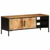 Image de vidaXL Meuble TV 110x35x40 cm bois massif de manguier brut