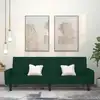 Image de vidaXL Canapé-lit à 2 places vert foncé velours