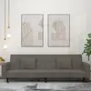 Image de vidaXL Canapé-lit à 2 places avec deux oreillers Gris foncé Velours