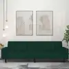 Image de vidaXL Canapé-lit à 2 places avec deux oreillers Vert foncé Velours