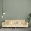 Image de vidaXL Canapé-lit à 2 places crème tissu