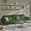 Image de vidaXL Canapé-lit à 2 places vert foncé velours
