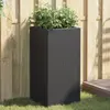 Image de vidaXL Jardinière noir 40x40x80 cm résine tressée