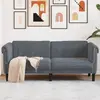 Image de vidaXL Canapé à 2 places gris foncé velours